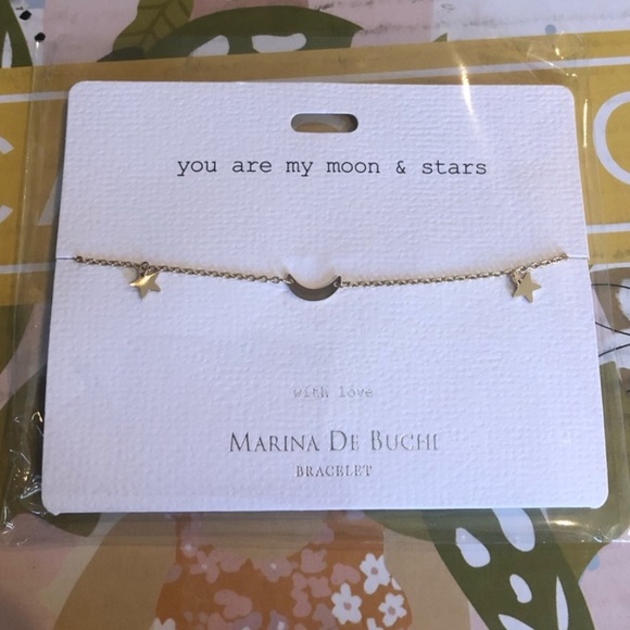 Moon and Stars Luxe Gold Charm Bracelet - Picture 2 of 5